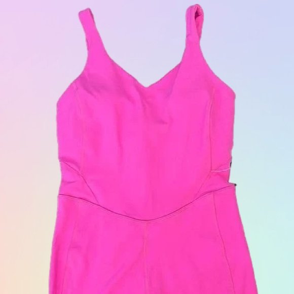 💕Lululemon Align Bodysuit Onesie 8" sonic pink SNCP NWT Size 4 Sonic Pink💕 - Picture 5 of 5